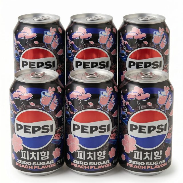 Imported Zero Sugar Sodas & Drinks 6 Pack | Pepsi Peach Zero Sugar 12 oz Can