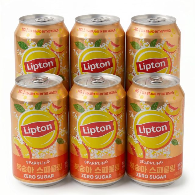 Imported Zero Sugar Sodas & Drinks 6 Pack | Sparkling Lipton Peach