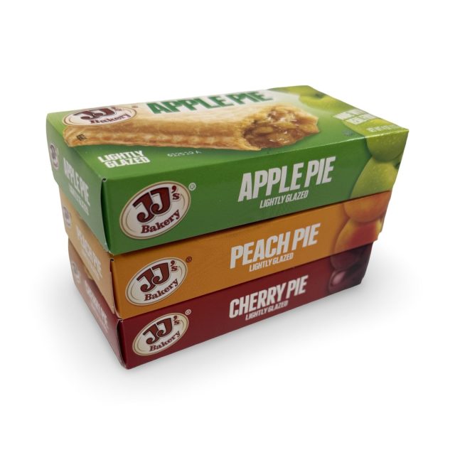 JJ's Bakery Fruit Pie Variety Pack, Apple, Cherry & Peach, 12 Individually Wrapped Snack Pies