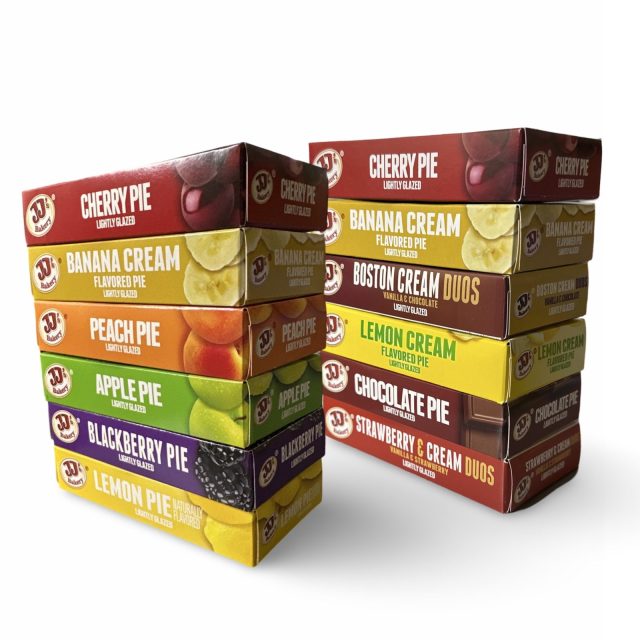 JJ's Bakery Glazed Pie Ultimate Cream & Fruit Variety Pack 4 Oz Individually Boxed | Pack of 12
