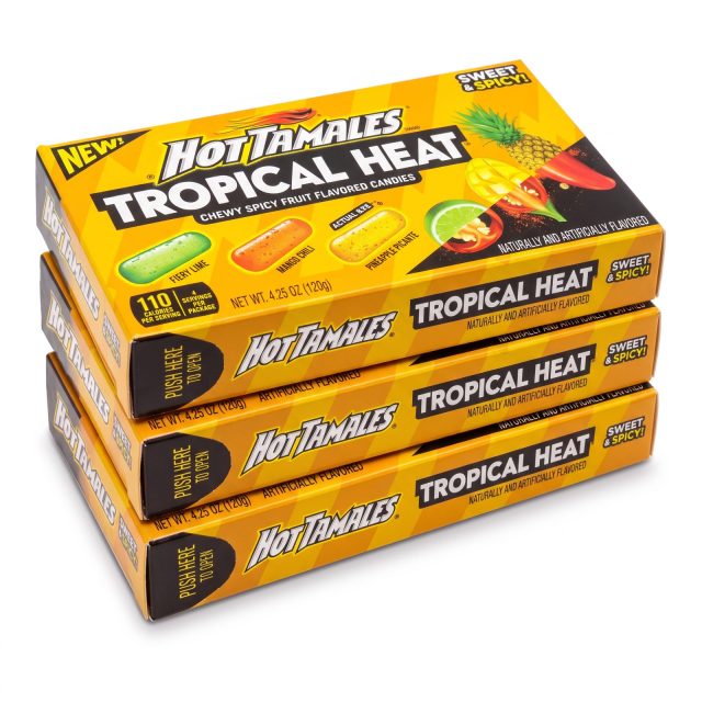 Limited Edition Hot Tamales Chewy Candy, 3 Pack Theater Boxes | Tropical Heat