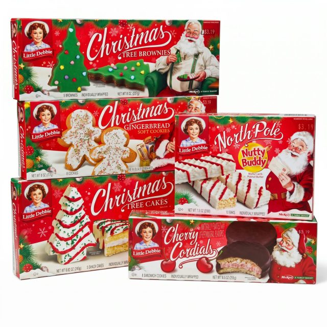 Little Debbie Christmas Snack Cake Variety Box, 5 Boxes, 3+ Unique Seasonal Flavors, Limited Edition Holiday Treat Assortment