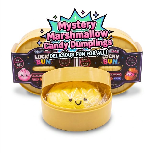 Lucky Bun Mystery Candy Dumplings, 3 Pack, Large & Soft Marshmallow Filled, Rare, Ultra Rare & Secret Flavors