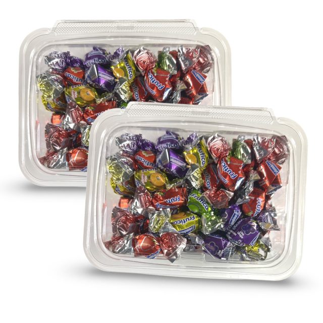 Mixed Fruit Filled Nostalgic Grandma Candy | Classic Apple, Pineapple, Grape and Strawberry Fruity Liquid Center Treats | 2 Bulk 8 Oz Tubs (1 Lb Total)