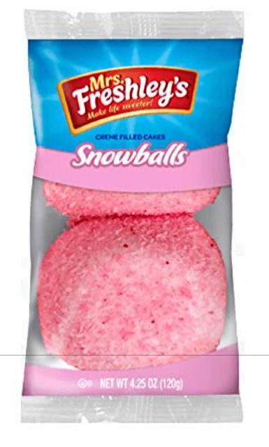 Mrs. Freshley's Snowball Snack Cake 2-packs | 8 Count (16 Pieces)