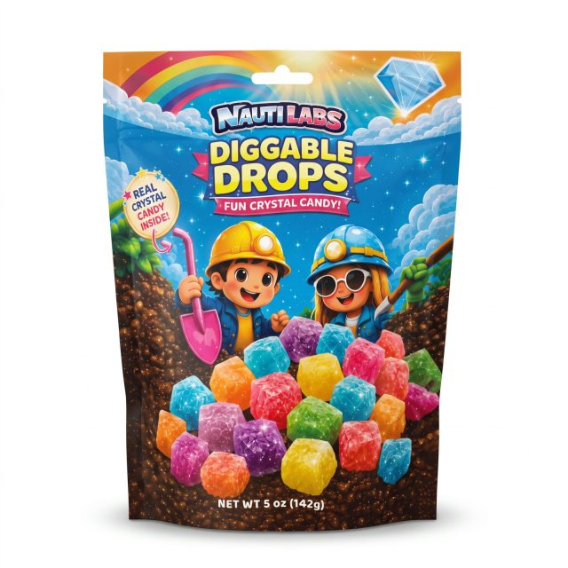 Nauti Labs Experimental Candy | Diggable Drops Crystal Candy - 5 oz Bag