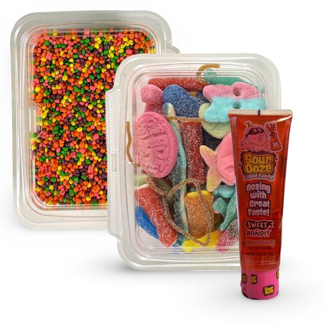 Nerds Cluster Candy Making Kit, 1 lb Swedish Candy + Regular Nerds + Strawberry Sour Ooze