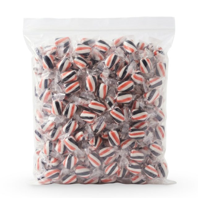Nostalgic Hard Candy Mix 2 lb Bags, Atkinson's Mint Twist |Black, Orange & White
