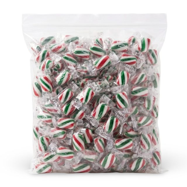 Nostalgic Hard Candy Mix 2 lb Bags, Atkinson's Mint Twist |Red, Green, & White
