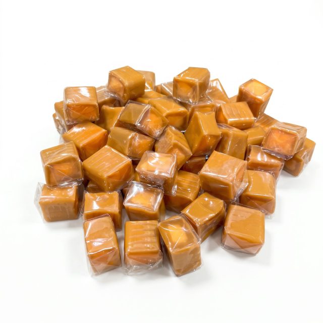 Nostalgic Limited-Batch Caramel Squares, 1 lb Container | Milk Orange