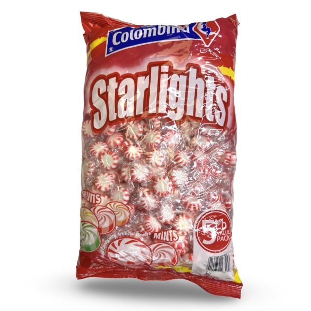 Red Starlights Peppermint Mints Candy, Bulk 5 lb Bag