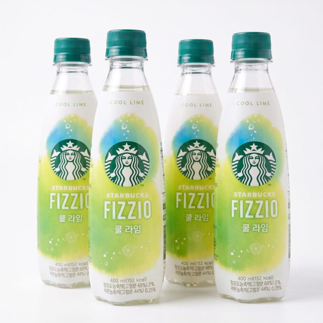 Starbucks Fizzio Korean Import Sparkling Drinks, 4 Pack | Cool Lime