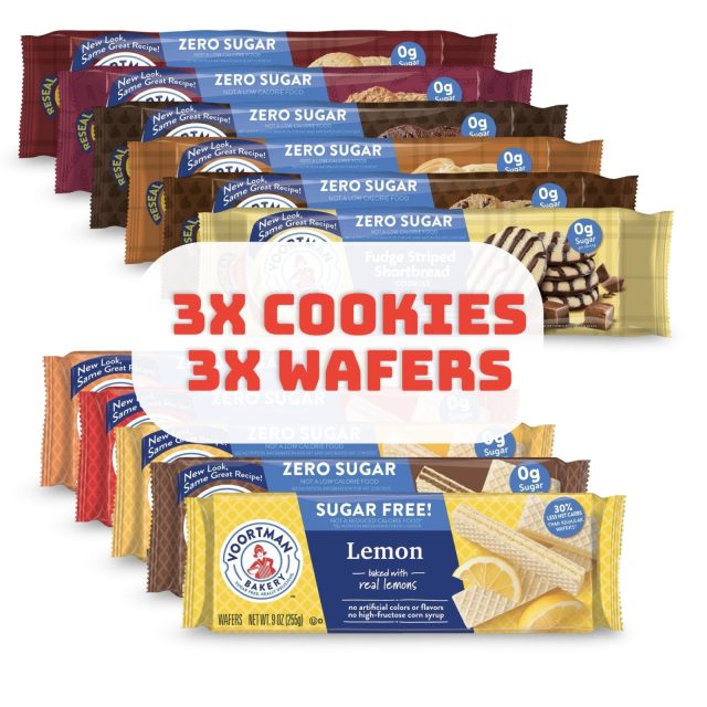 Voortman Sugar Free Cookies & Wafers Variety Surprise Pack – 3 Unique Cookies & 3 Unique Wafers | 6 Pack Rotating Flavors