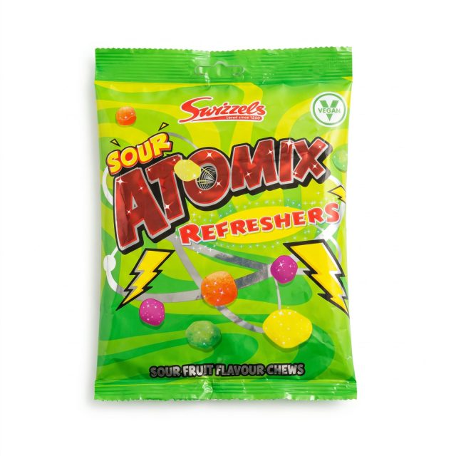 Swizzels UK Imported Candy | Sour Atomix Refreshers 110g Bag