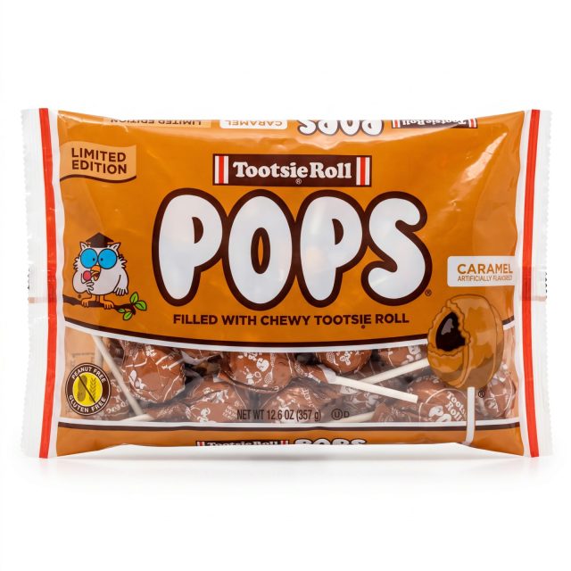Tootsie Fall & Winter Candy Favorites | Caramel Tootsie Pops 12.6 oz Bag