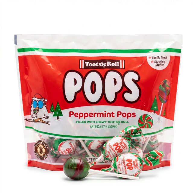 Tootsie Fall & Winter Candy Favorites | Peppermint Pops 9.6 oz Bag