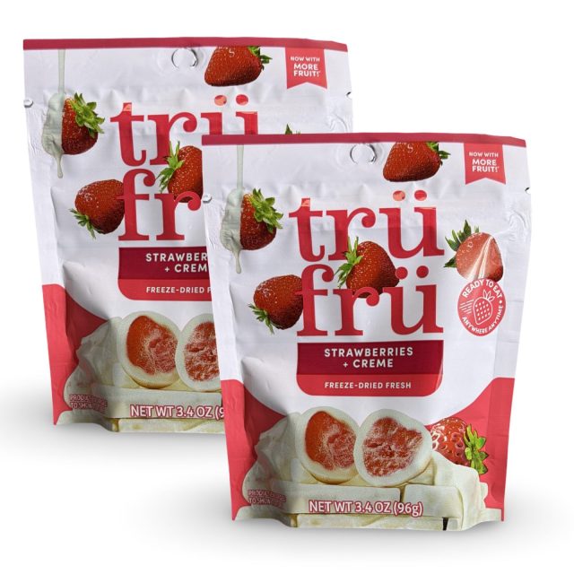Tru Fru Chocolate & Creme Covered Real Fruit – 2 Pack (3.4 oz Each) | Strawberries In Crème