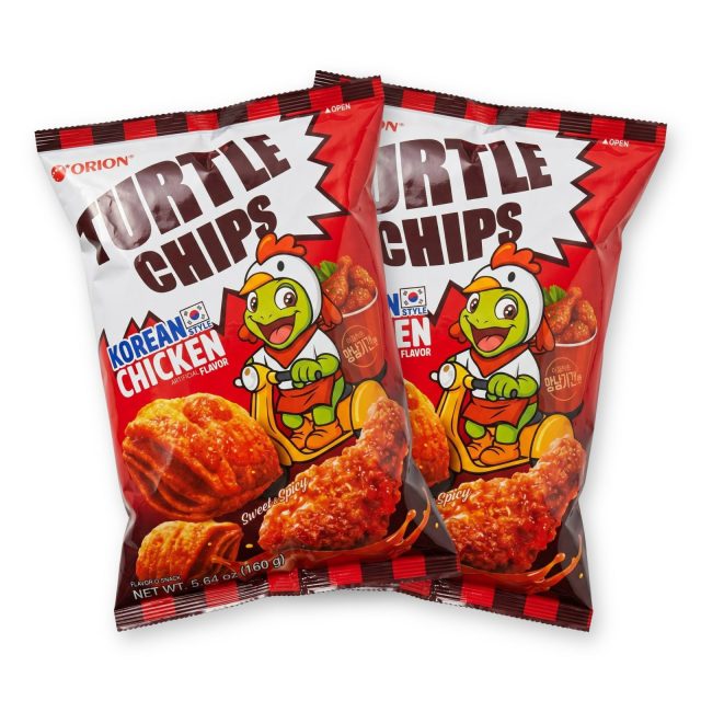 Turtle Chips Korean 4-Layer Crispy Snack Chips, 2 Pack | Korean Style Chicken