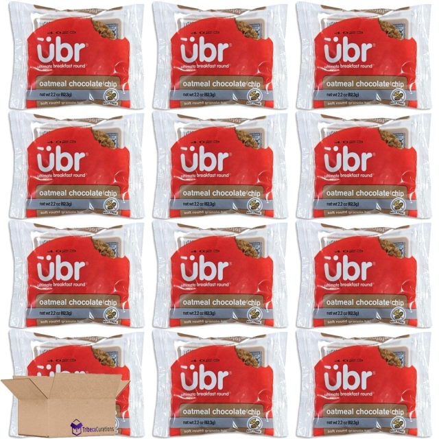 Ubr Oatmeal Chocolate Chip Granola Cookie Bars School Snacks | 2.2 Ounce | Pack of 12