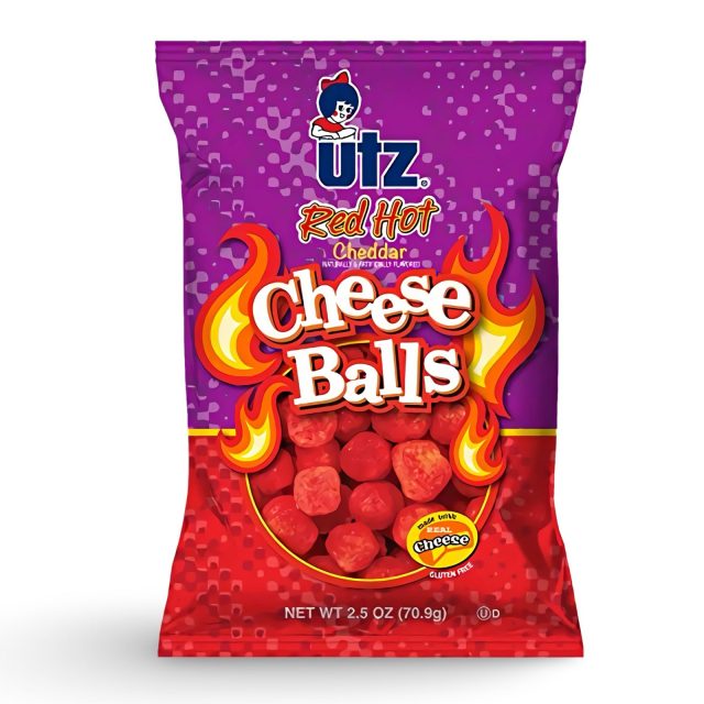 Utz Cheese Balls – 5 Pack Case | Hot Cheese Balls, 2.5 Oz