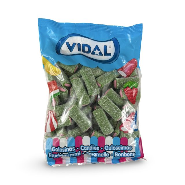 Vidal Imported 1 Kg Bags (2.2 Lbs) Swedish Scandinavian Candy | XL Sour Watermelon