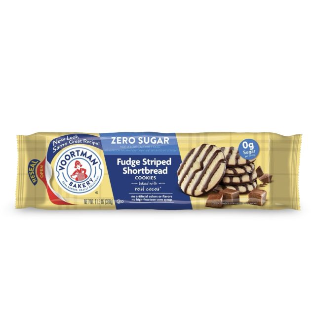 Voortman Sugar Free Wafers & Cookies – 3 Packs Per Order | Striped Fudge Cookies