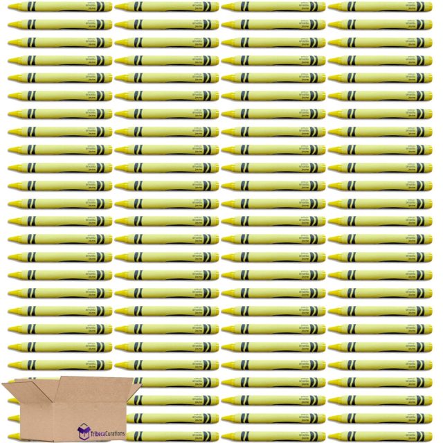 Yellow Crayon Bulk Value Pack   | 100 Count