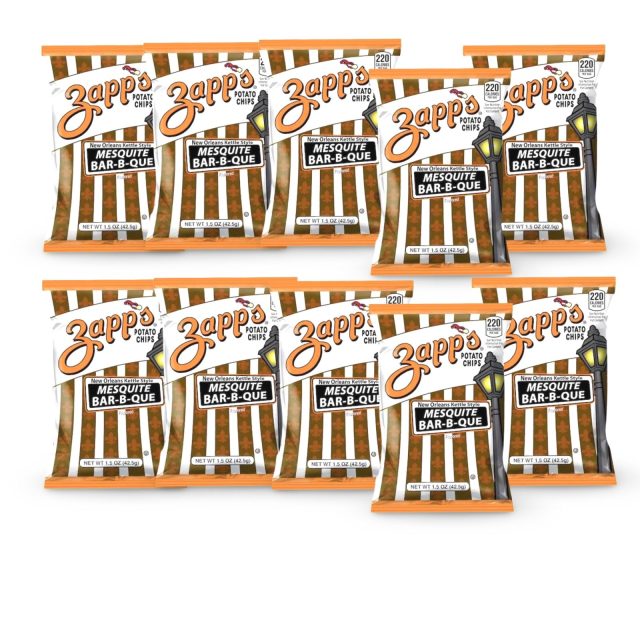 Zapp's Potato Chips 10 Pack – 1.5 oz Bags | Mesquite BBQ