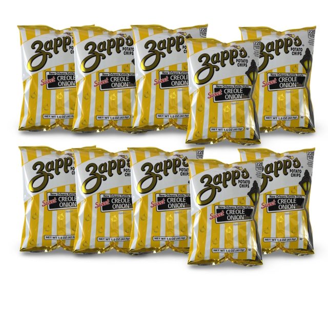 Zapp's Potato Chips 10 Pack – 1.5 oz Bags | Sweet Creole Onion
